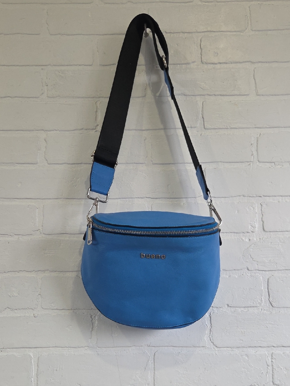 Bueno Sky Blue Crossbody with Black Strap